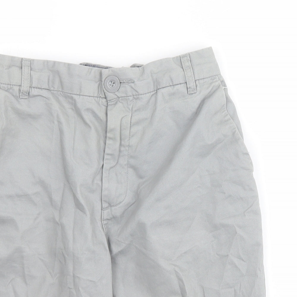 NEXT Boys Grey  100% Cotton Chino Shorts Size 14 Years  Regular Zip
