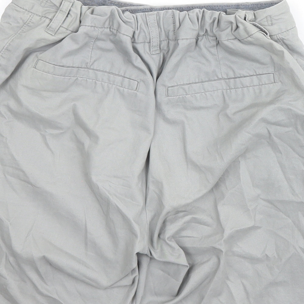 NEXT Boys Grey  100% Cotton Chino Shorts Size 14 Years  Regular Zip