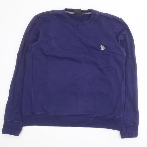 Paul Smith Mens Blue  Cotton Pullover Sweatshirt Size XL
