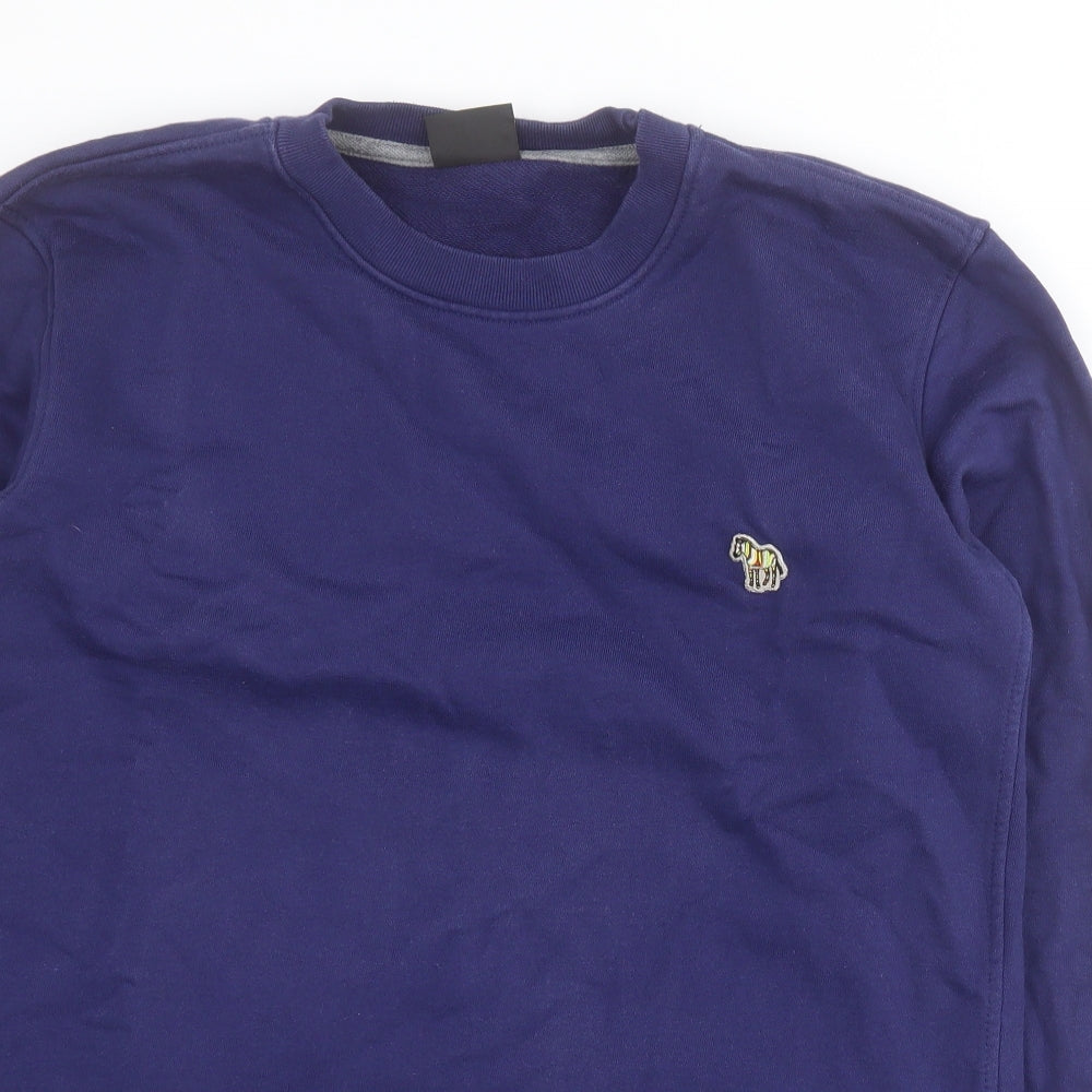 Paul Smith Mens Blue  Cotton Pullover Sweatshirt Size XL