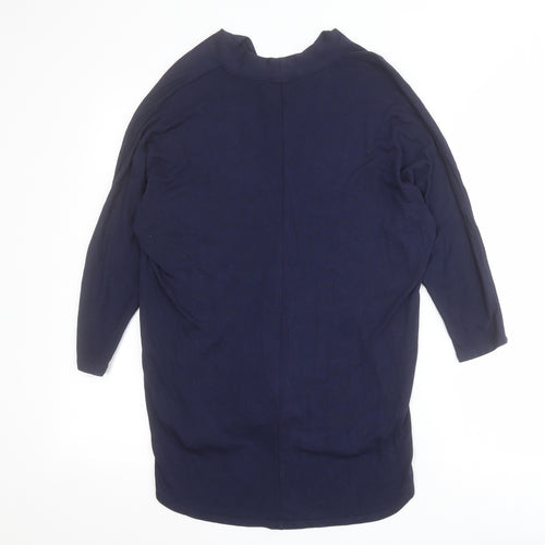 Gallery Womens Blue V-Neck  Viscose Pullover Jumper Size XS