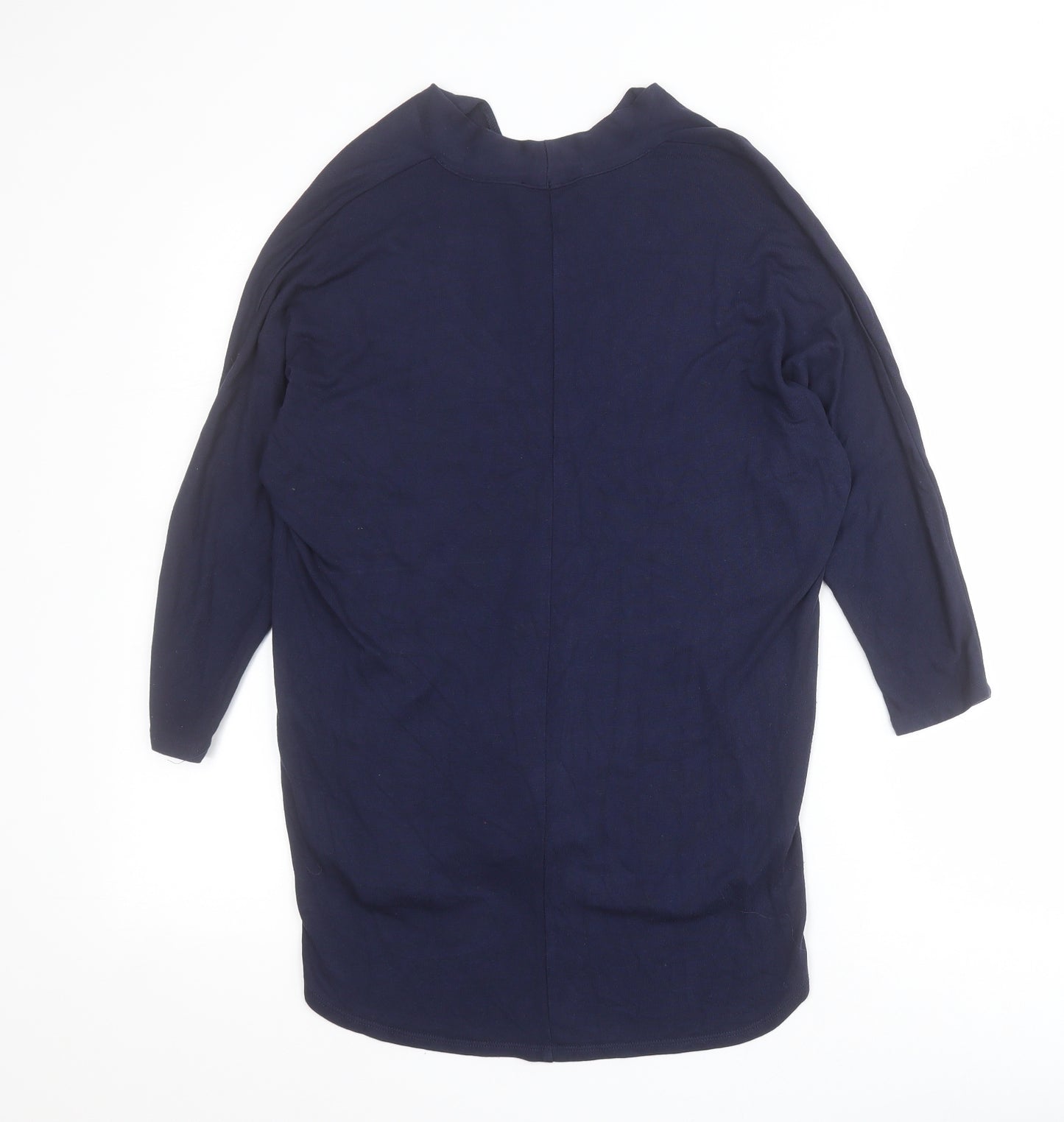 Gallery Womens Blue V-Neck  Viscose Pullover Jumper Size XS