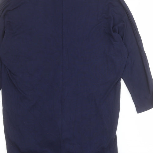Gallery Womens Blue V-Neck  Viscose Pullover Jumper Size XS