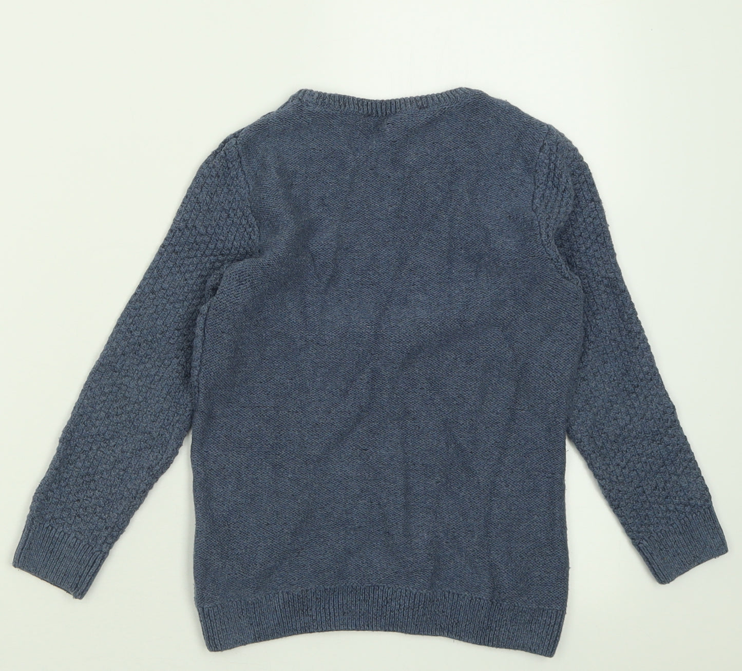 George Boys Black Crew Neck  Cotton Pullover Jumper Size 6-7 Years  Pullover