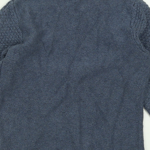 George Boys Black Crew Neck  Cotton Pullover Jumper Size 6-7 Years  Pullover