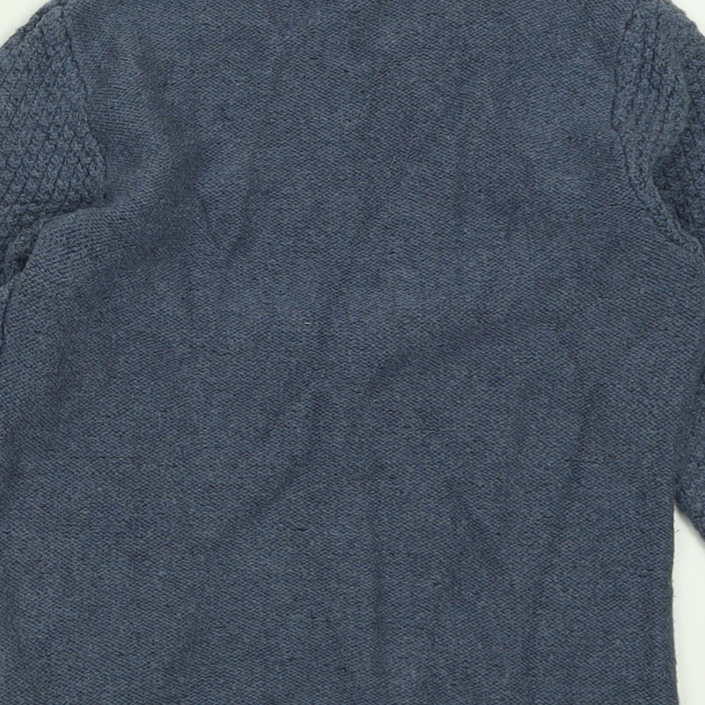 George Boys Black Crew Neck  Cotton Pullover Jumper Size 6-7 Years  Pullover