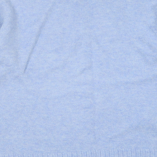 Marks and Spencer Womens Blue Crew Neck  Acrylic Pullover Jumper Size M