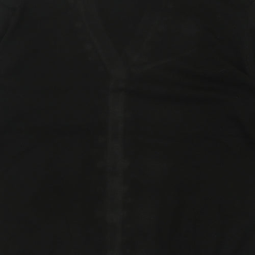 Wishwood Womens Black V-Neck  Polyester Cardigan Jumper Size M
