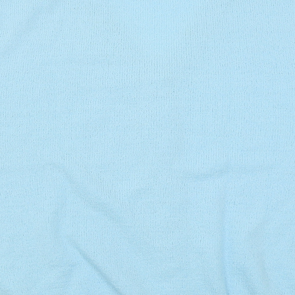 Andre De Brett Womens Blue V-Neck  Acrylic Pullover Jumper Size 22