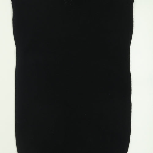 Pilot Womens Black  Acrylic Jumper Dress  Size 10  Crew Neck Pullover
