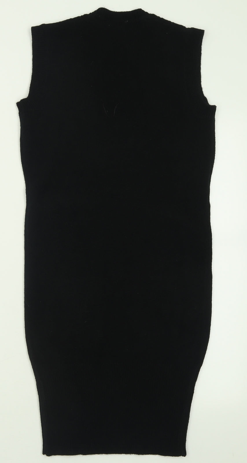 Pilot Womens Black  Acrylic Jumper Dress  Size 10  Crew Neck Pullover