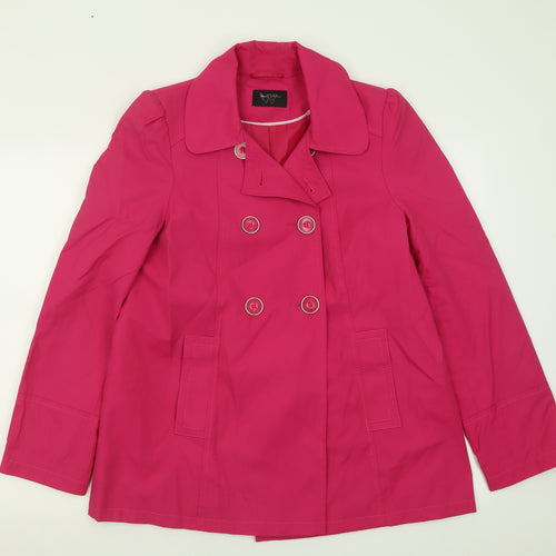 BHS Womens Pink   Jacket  Size 12  Button