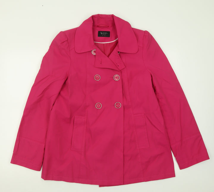 BHS Womens Pink Jacket Size 12 Button