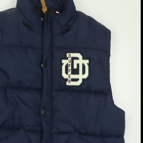 The Duffer of St. George Mens Blue   Gilet Jacket Size M  Zip