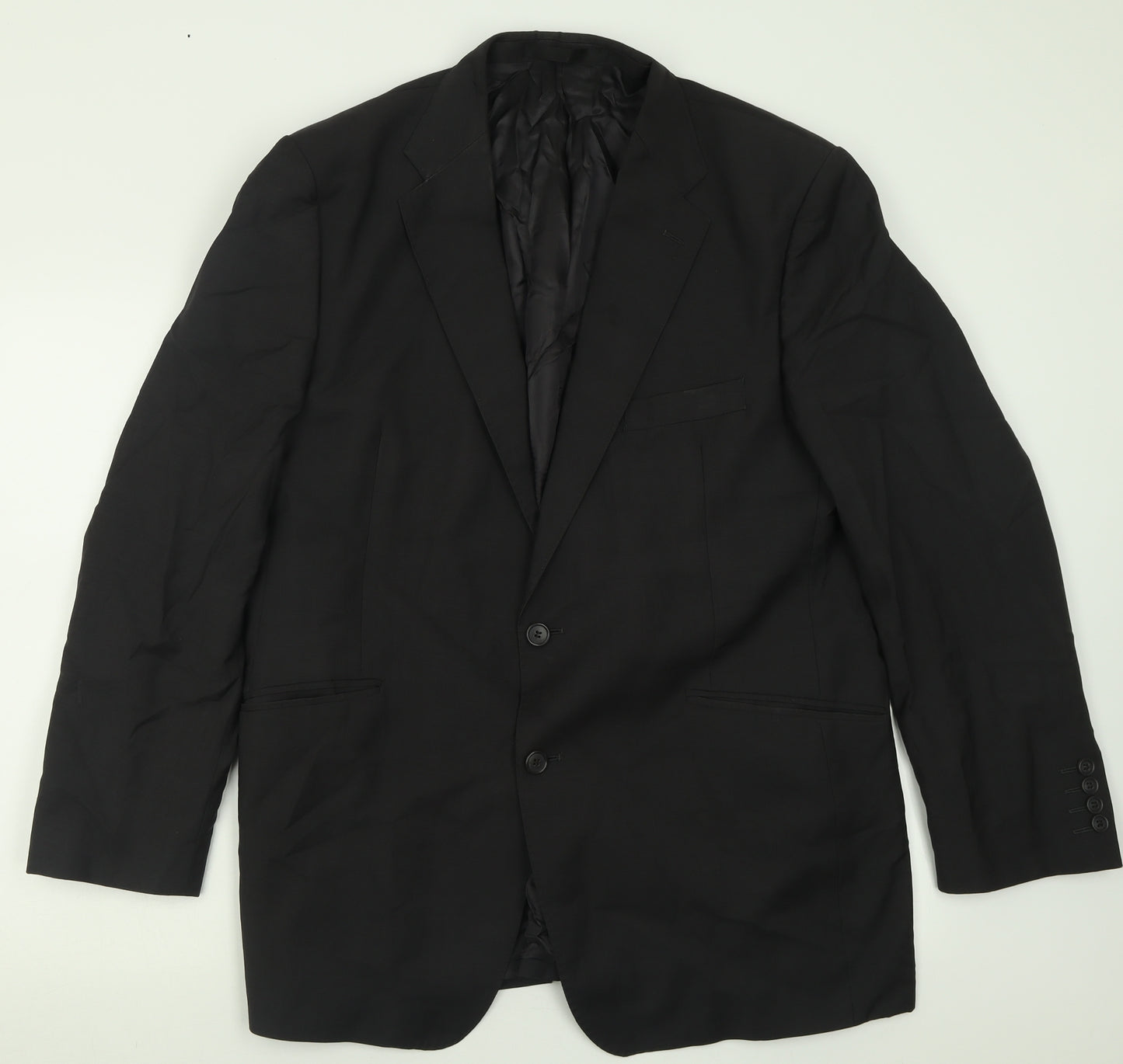 Autograph Mens Black  Wool Jacket Suit Size 44