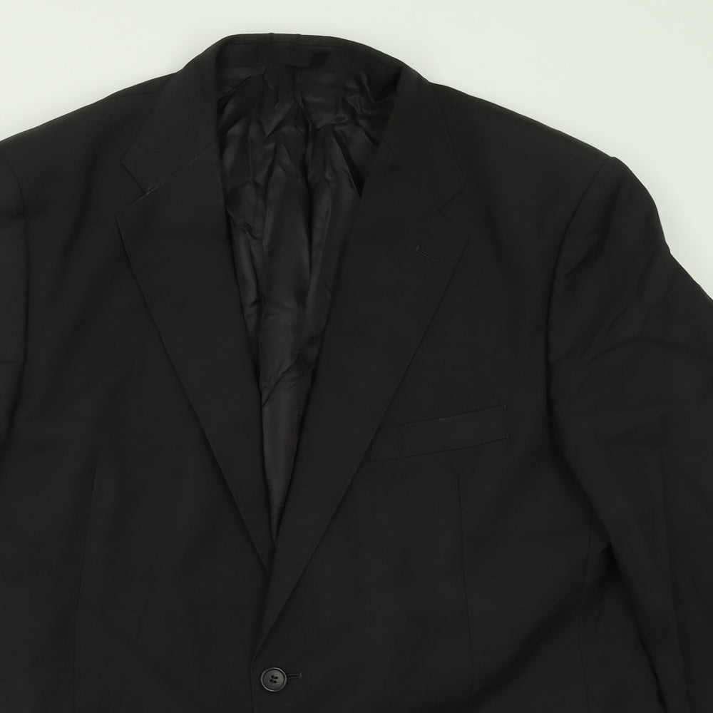 Autograph Mens Black  Wool Jacket Suit Size 44