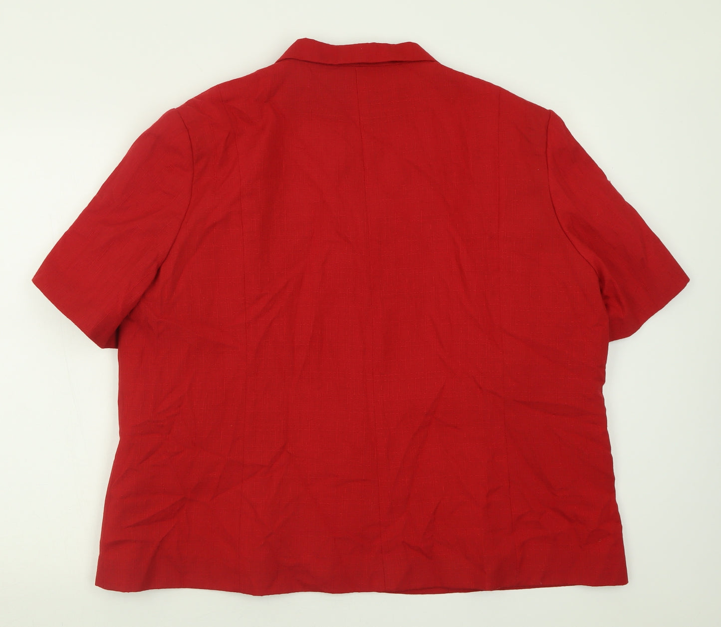 Bonmarché Womens Red   Jacket Blazer Size 2  Button
