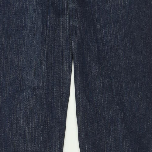 Topshop Womens Blue  Cotton Straight Jeans Size 28 in L30 in Regular Button