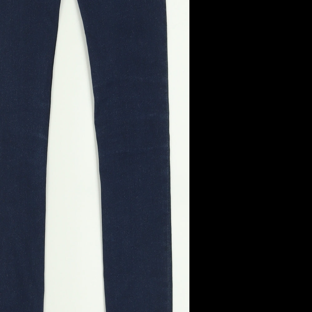 H&M Girls Blue  Cotton Skinny Jeans Size 10-11 Years  Regular Button