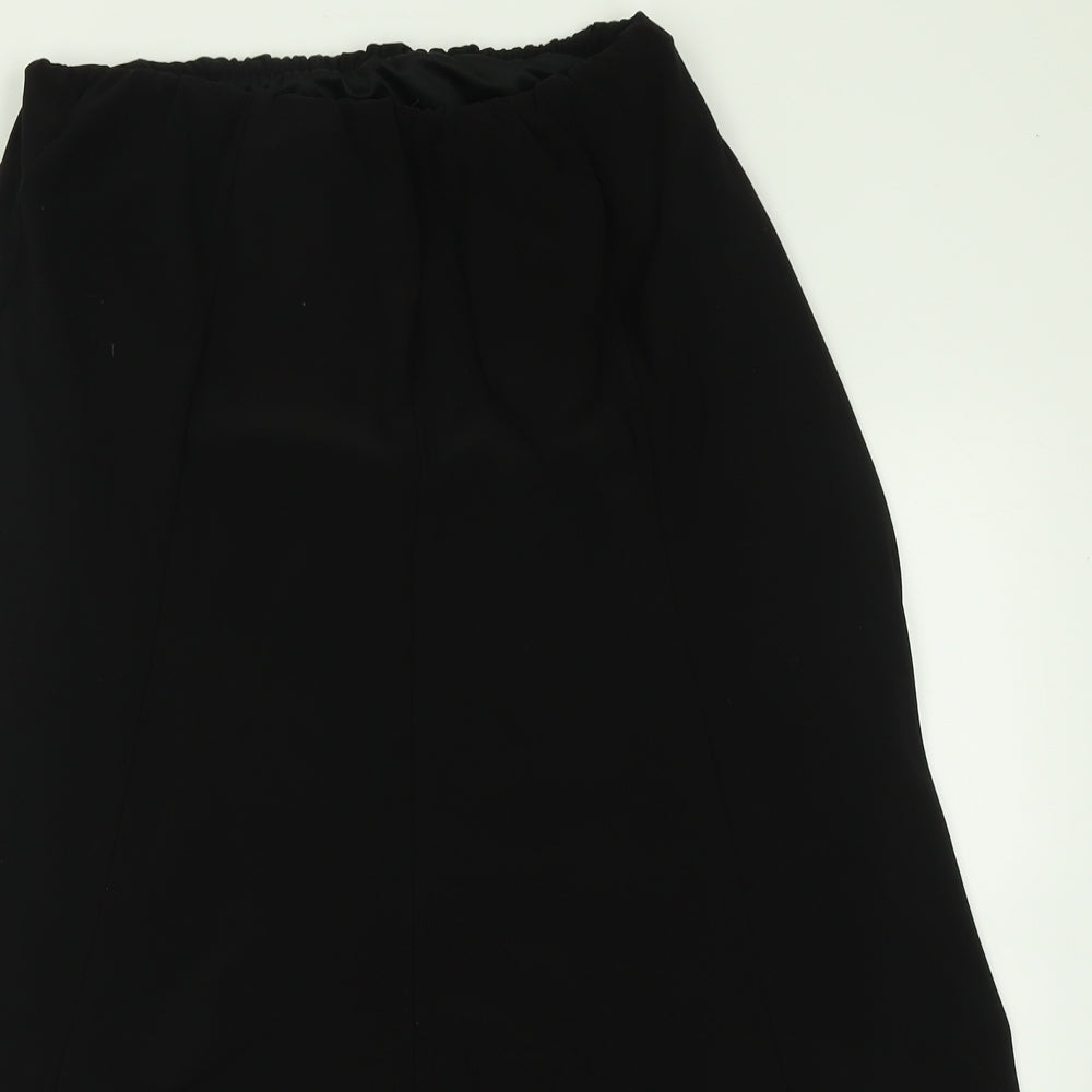 Saloos Womens Black  Polyester A-Line Skirt Size S
