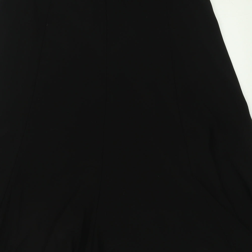 Saloos Womens Black  Polyester A-Line Skirt Size S