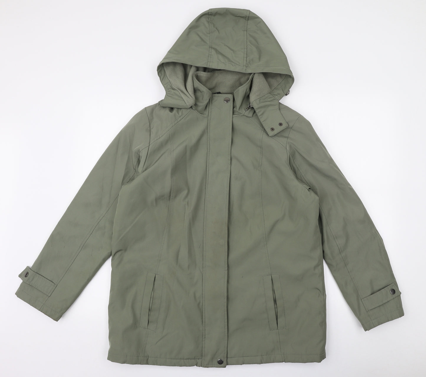 BM Womens Green   Parka Coat Size S  Zip