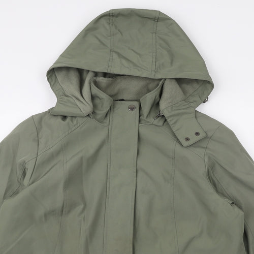 BM Womens Green   Parka Coat Size S  Zip