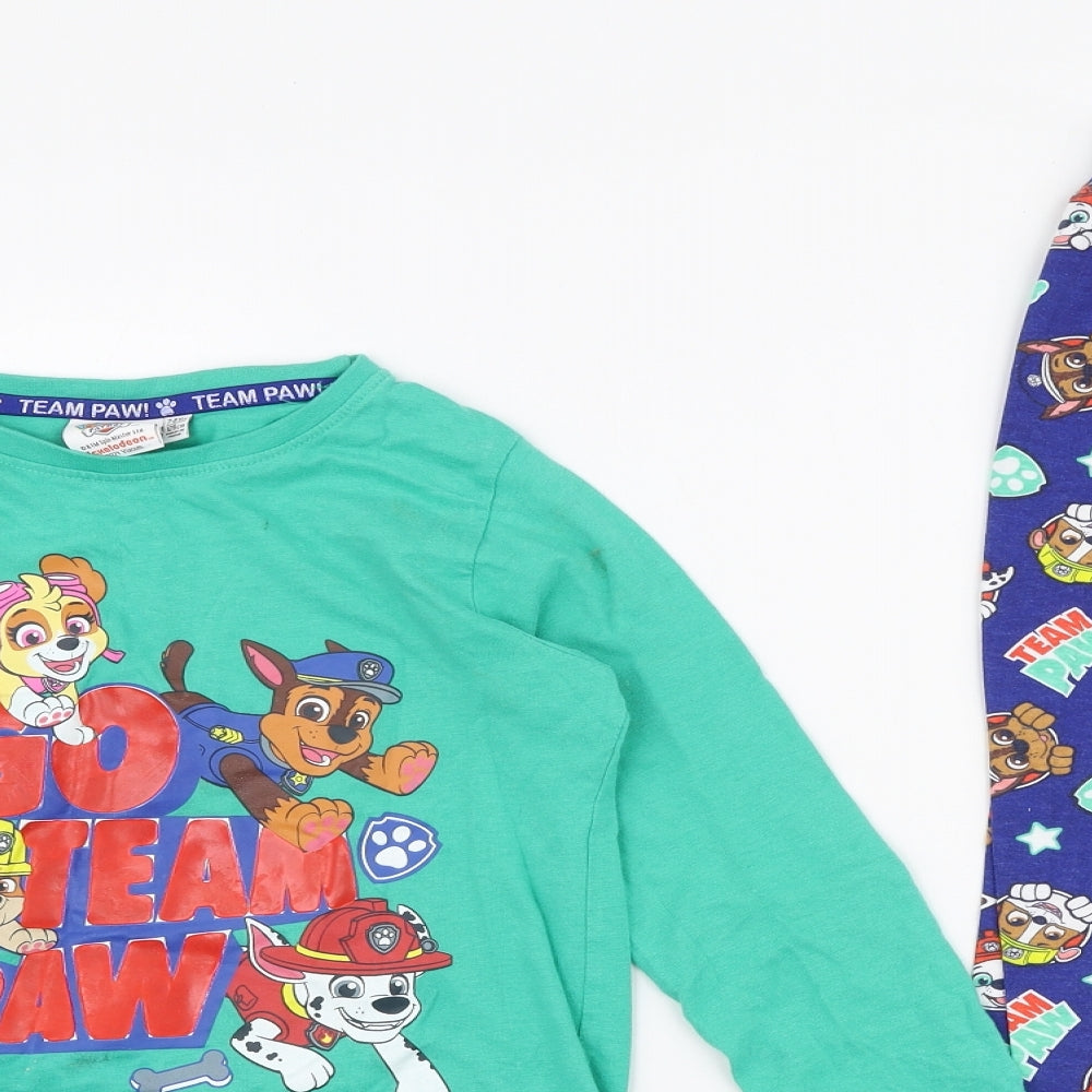 Primark Boys Multicoloured  100% Cotton  Pyjama Set Size 7-8 Years  Pullover - Paw patrol