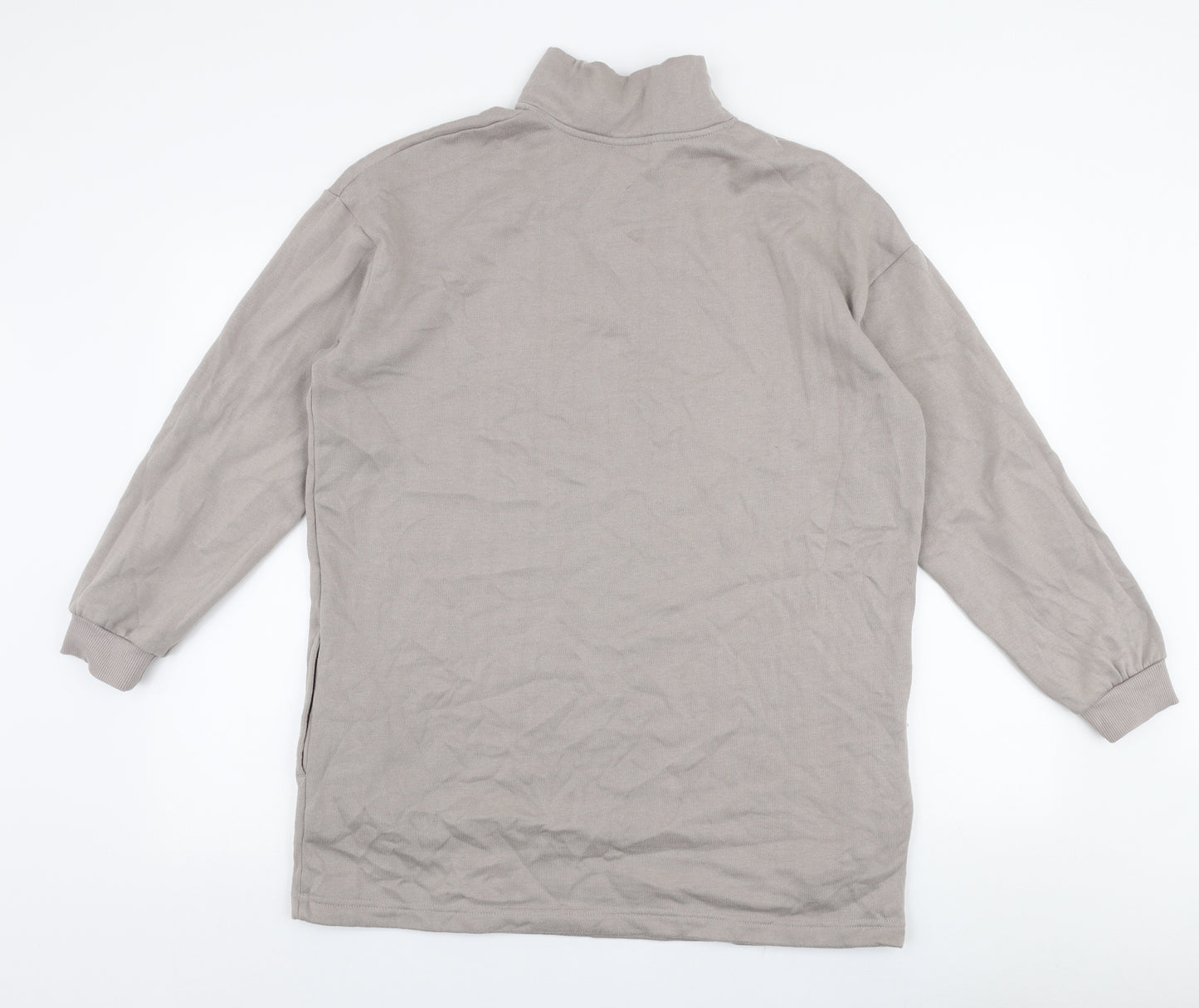 Papaya Womens Grey  Cotton Pullover Sweatshirt Size M  Zip