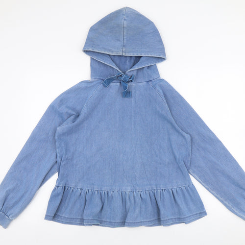 NEXT Womens Blue  Cotton Pullover Hoodie Size XS  Pullover