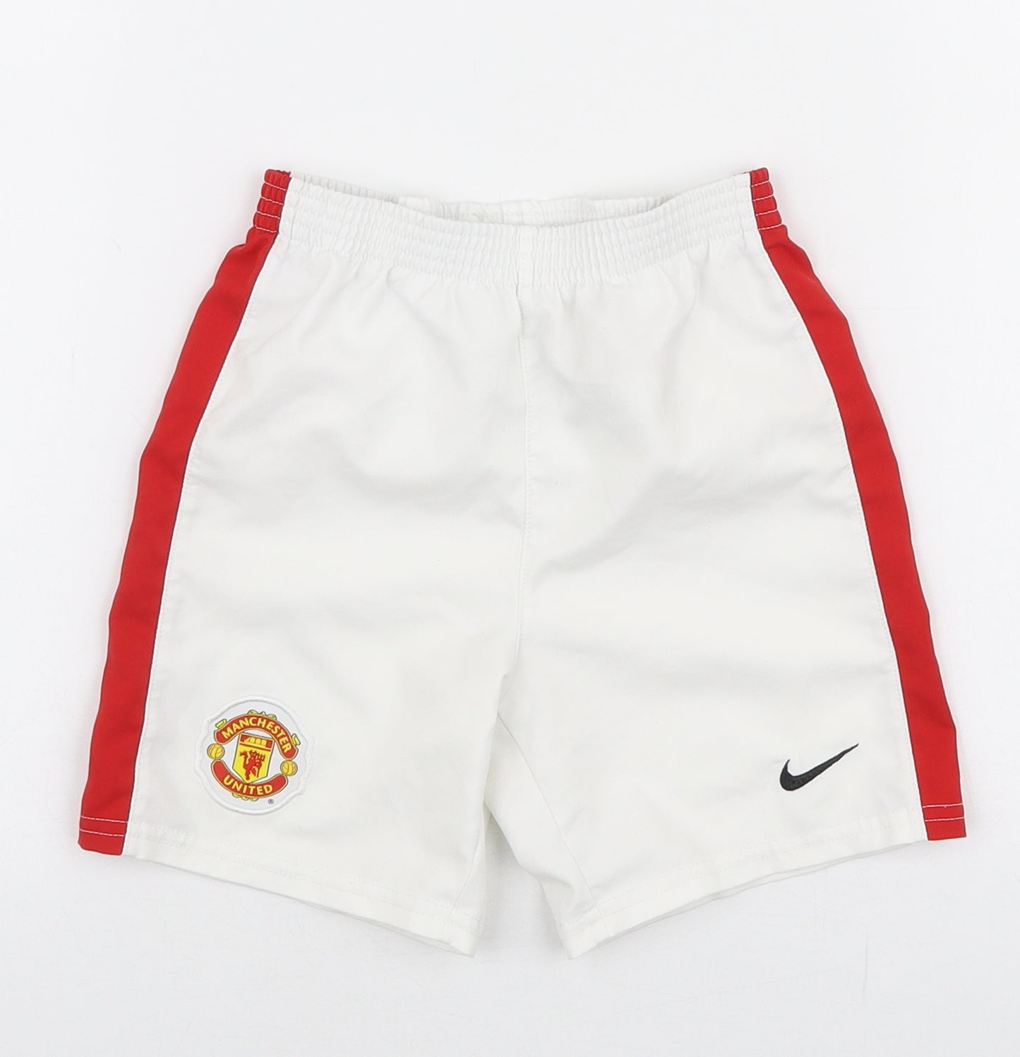 Nike Boys White  Polyester Jogger Trousers Size 18-24 Months  Drawstring - Shorts Manchester united