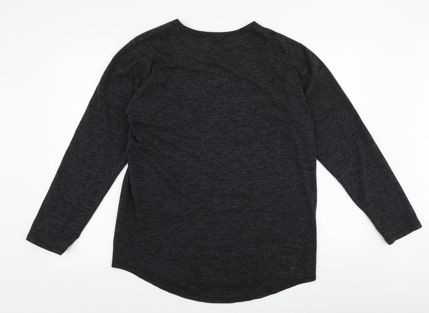 H&M Womens Grey Round Neck  Polyester Pullover Jumper Size L