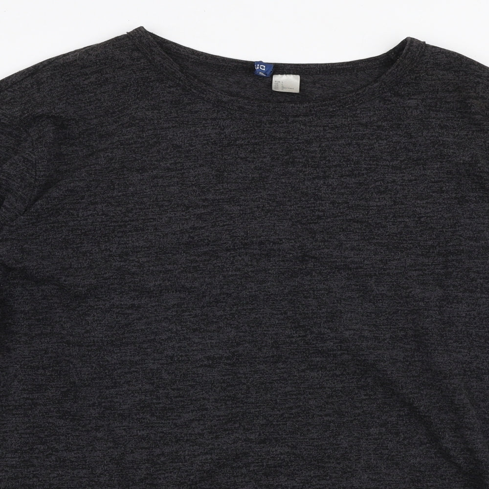 H&M Womens Grey Round Neck  Polyester Pullover Jumper Size L