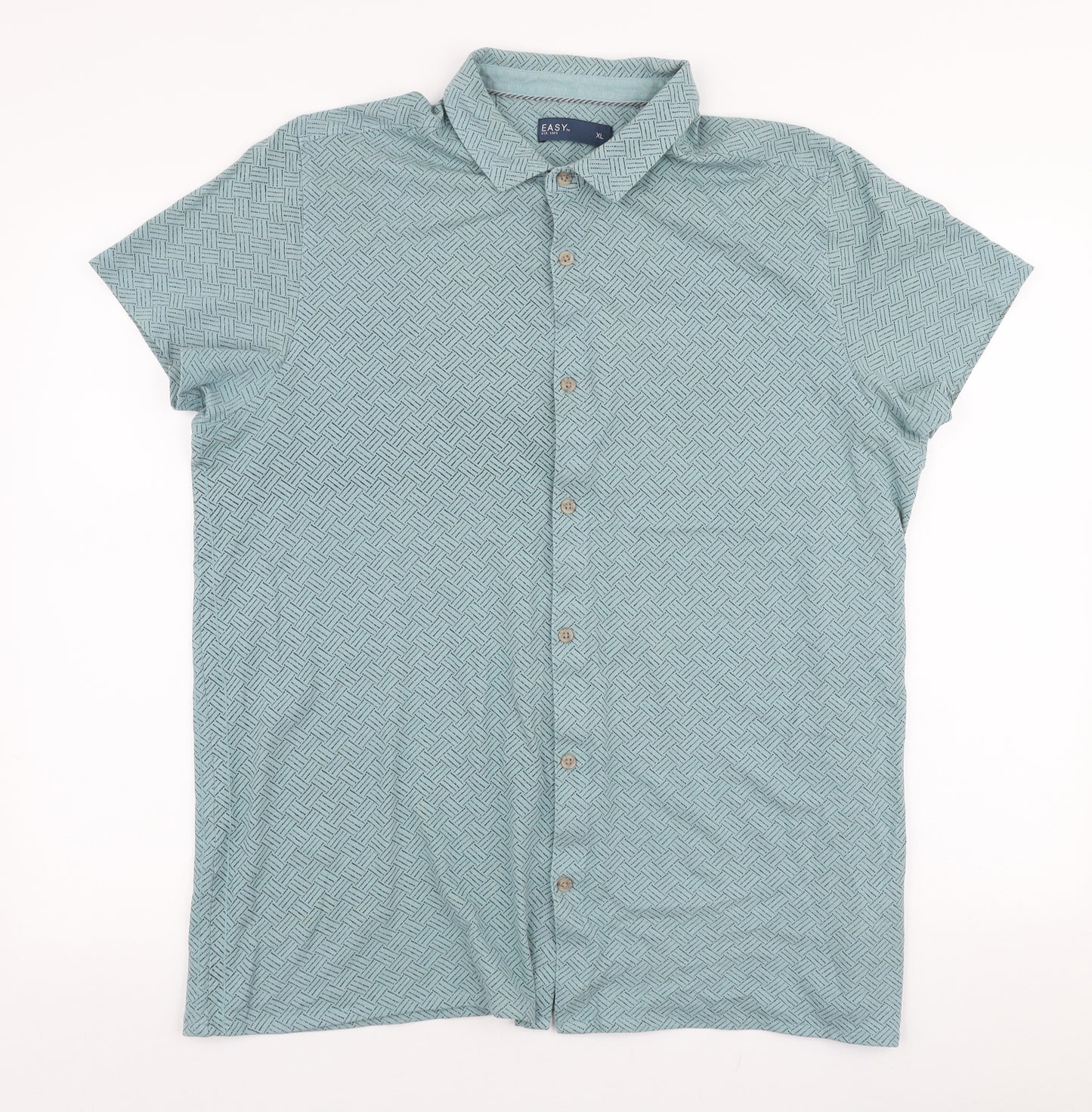 Matalan Mens Blue  Cotton  Button-Up Size XL Collared Button