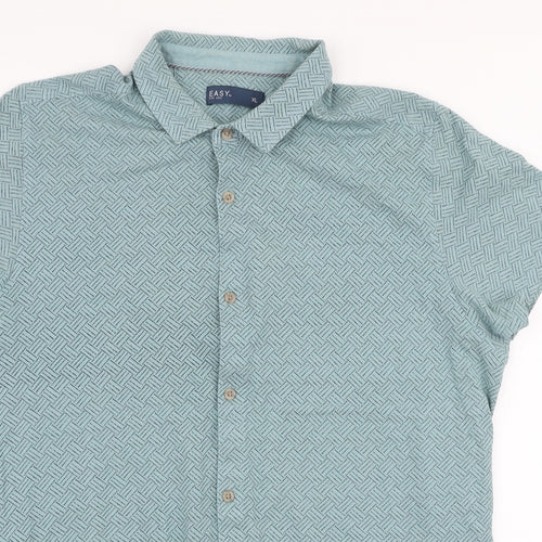 Matalan Mens Blue  Cotton  Button-Up Size XL Collared Button