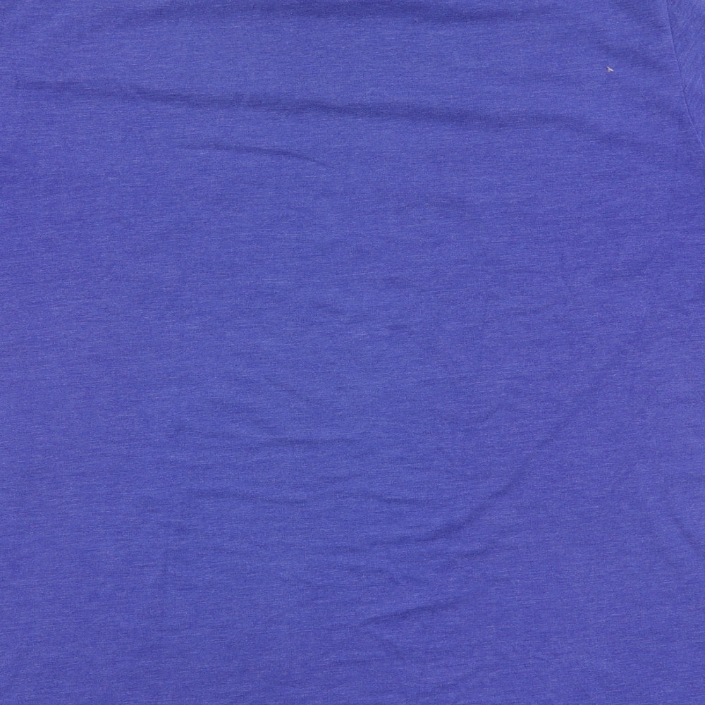 Marks and Spencer Mens Purple  Cotton  T-Shirt Size L Round Neck