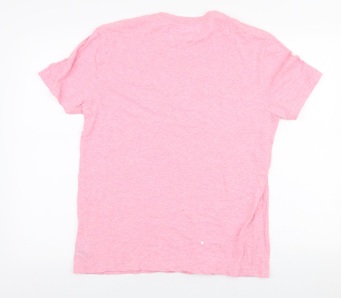 Gap Mens Pink  Cotton  T-Shirt Size M Round Neck