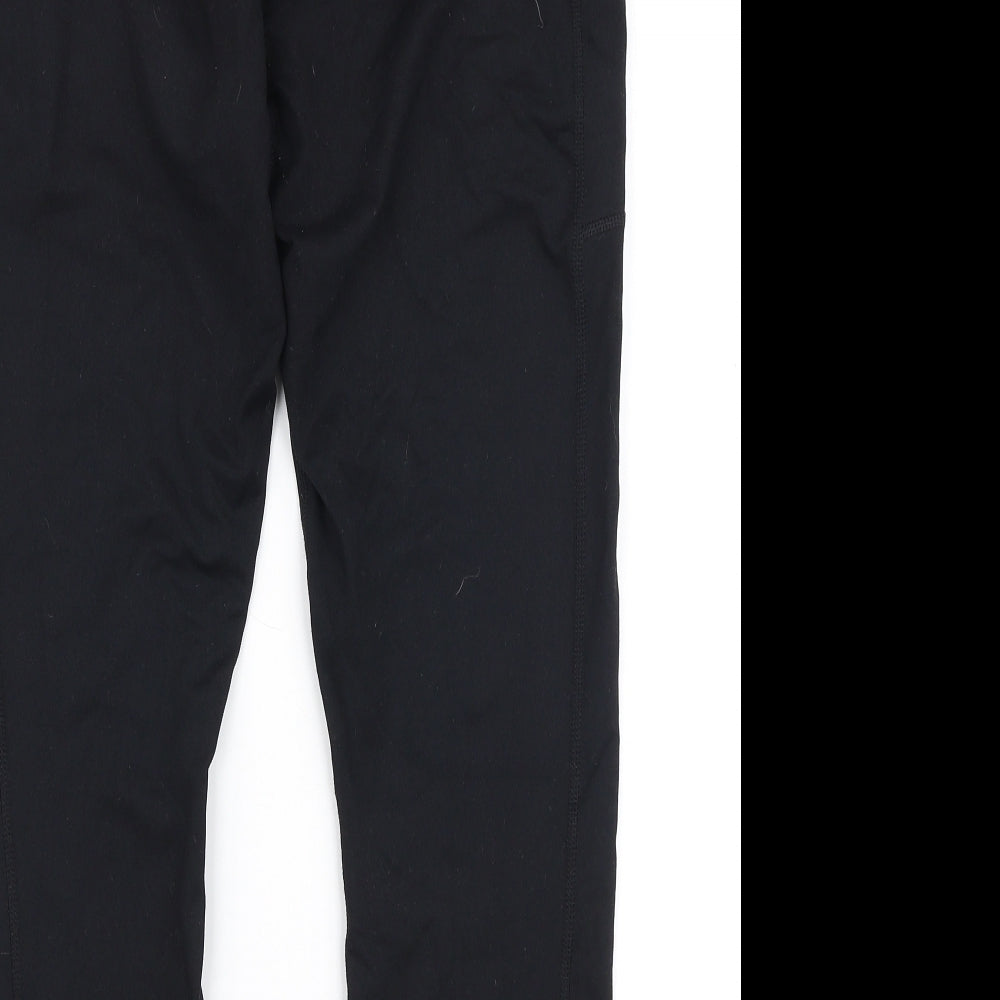 Reflex Womens Black  Nylon Capri Leggings Size XL L25 in Slim Pullover