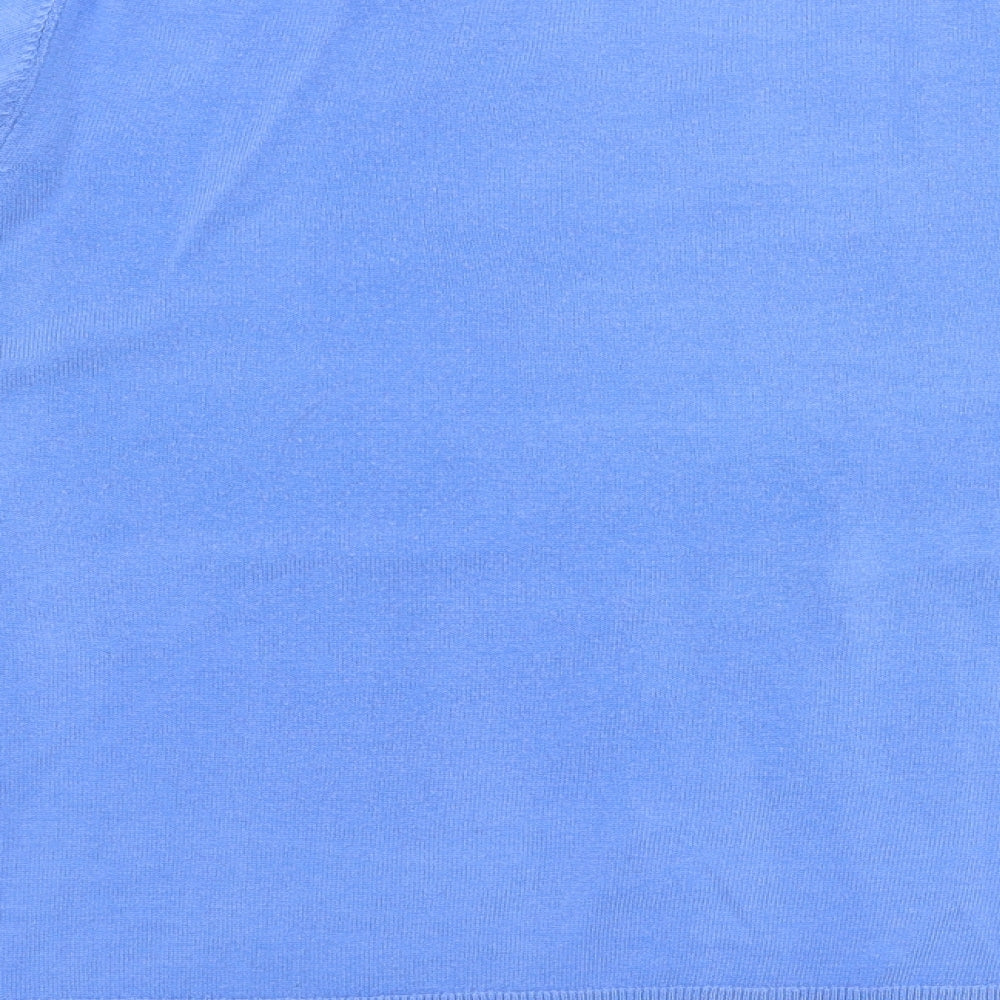 Marks and Spencer Womens Blue Round Neck  Acrylic Pullover Jumper Size 18