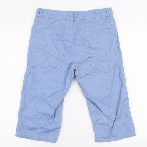Cedar Wood State Mens Blue  Cotton Chino Shorts Size 28 in L14 in Regular Zip