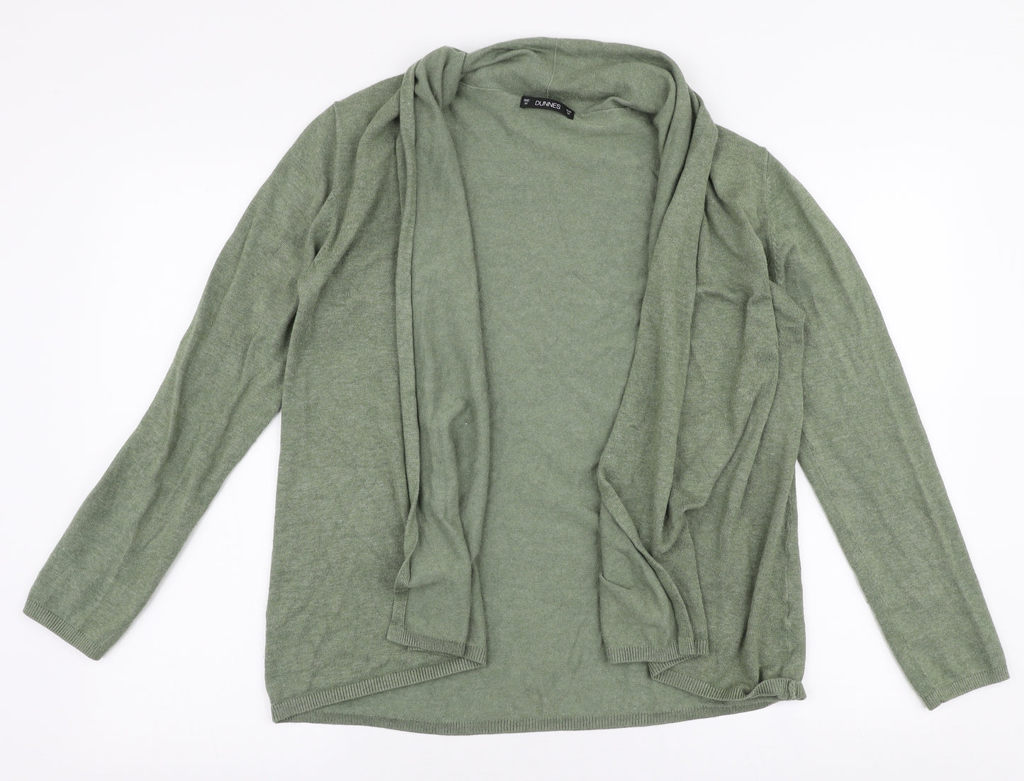 Dunnes Stores Womens Green V-Neck  Viscose Cardigan Jumper Size M