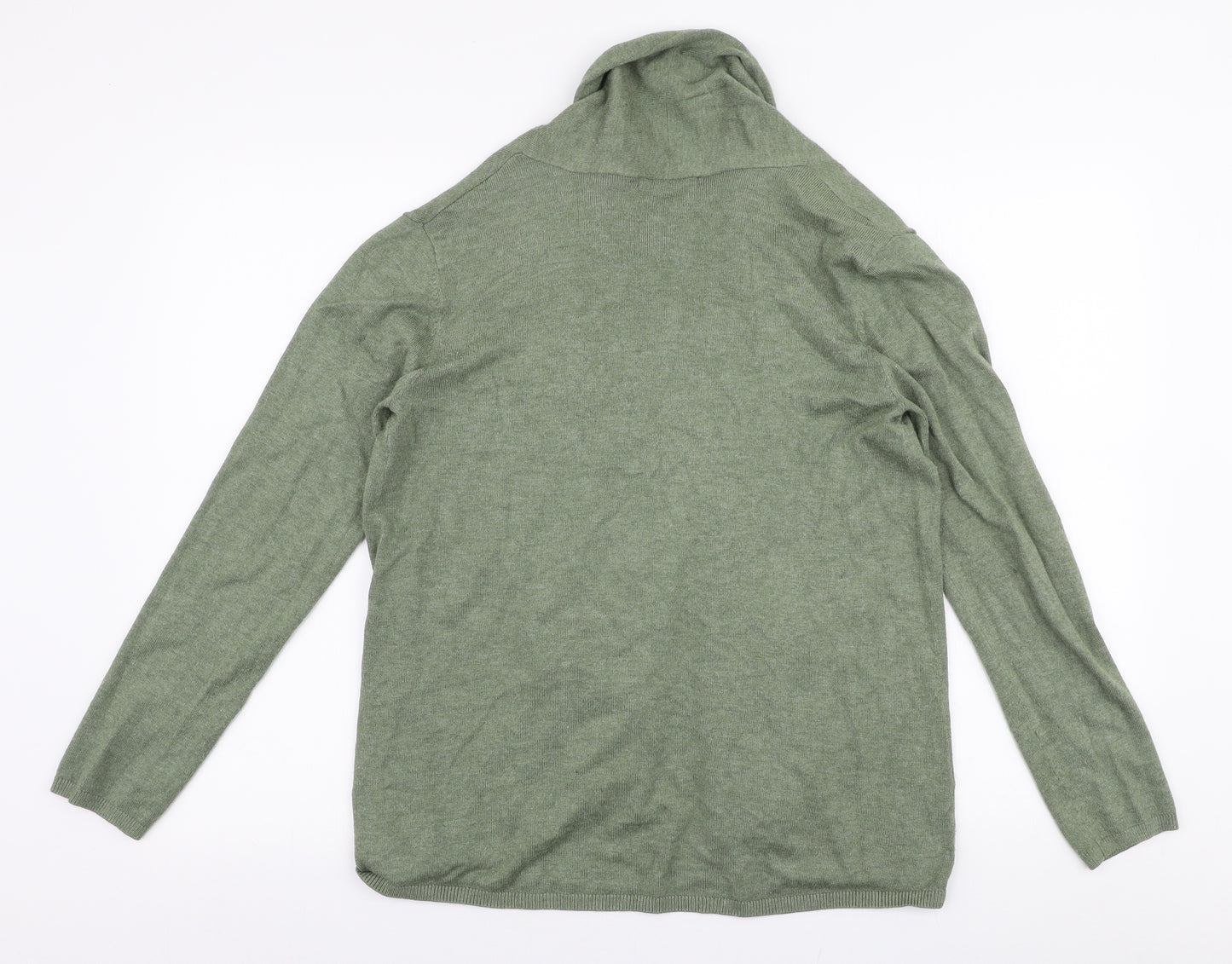 Dunnes Stores Womens Green V-Neck  Viscose Cardigan Jumper Size M