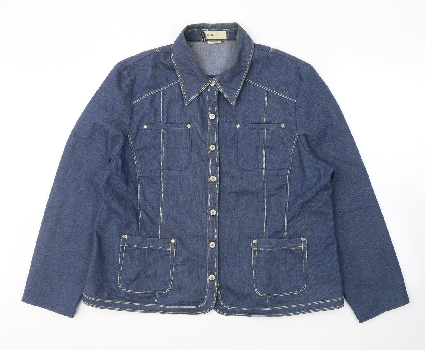LanaSport Womens Blue   Jacket  Size L  Button