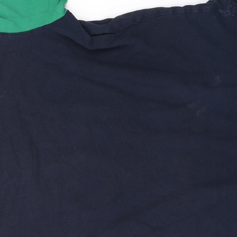 Dunnes Stores Mens Blue Colourblock Cotton  Polo Size L Collared Pullover - world cup 2019 Ireland