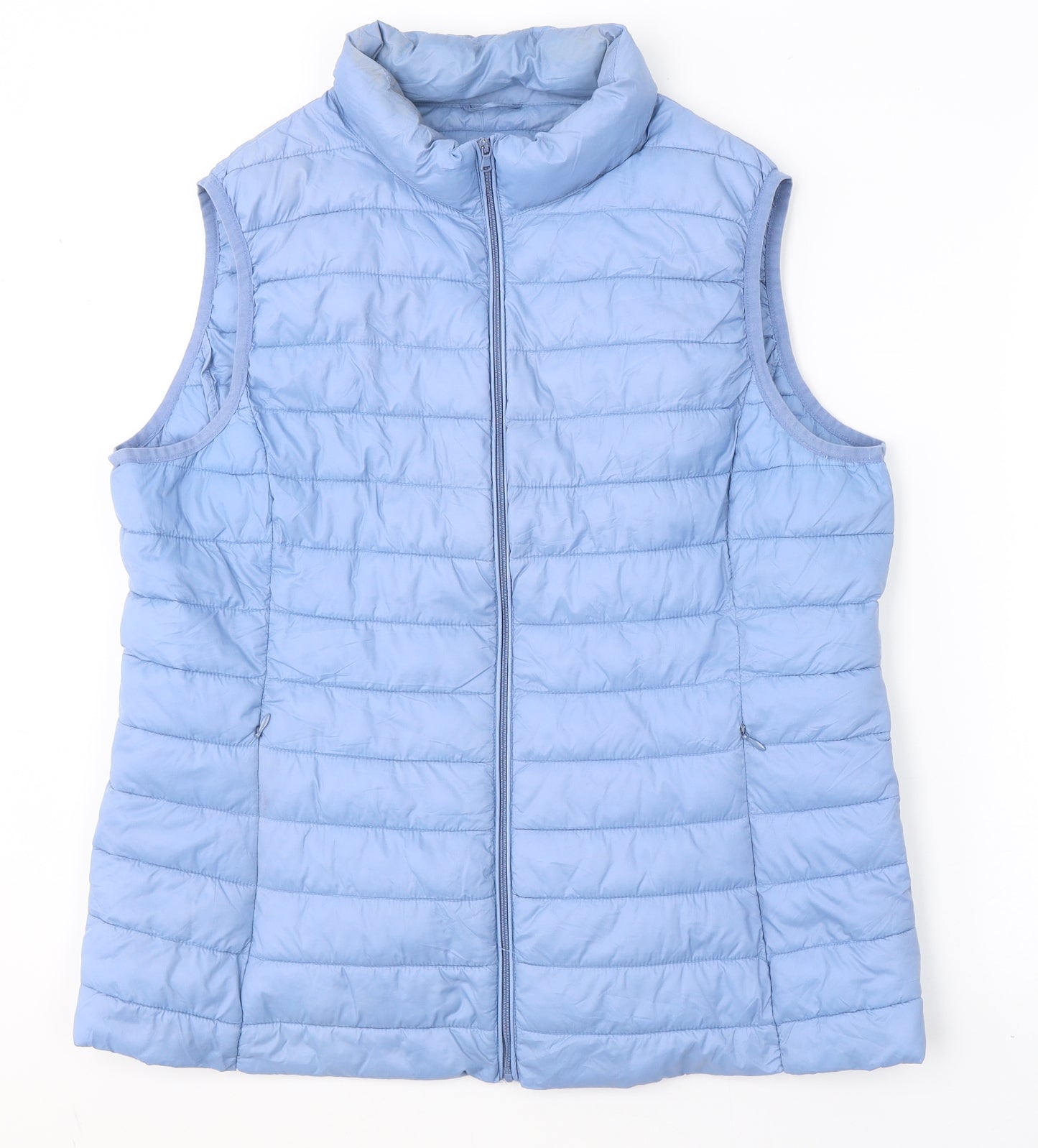 Dunnes Stores Womens Blue   Gilet Jacket Size L  Zip - Puffer gilet