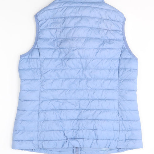 Dunnes Stores Womens Blue   Gilet Jacket Size L  Zip - Puffer gilet