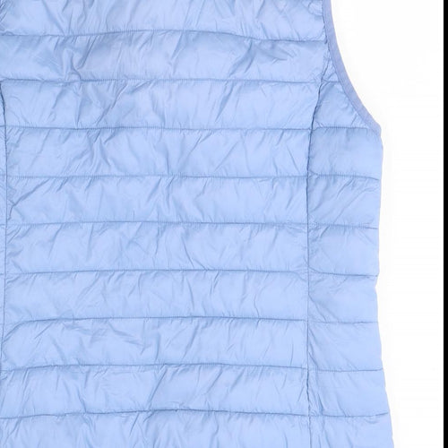 Dunnes Stores Womens Blue   Gilet Jacket Size L  Zip - Puffer gilet
