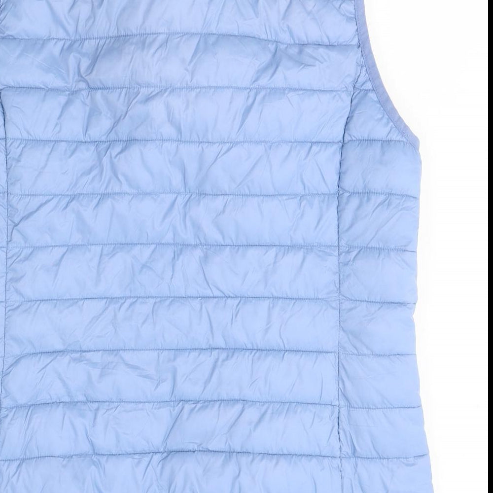 Dunnes Stores Womens Blue   Gilet Jacket Size L  Zip - Puffer gilet