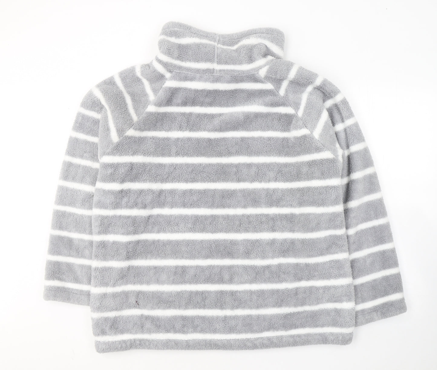 Marks and Spencer Womens Grey Striped Polyester Pullover Sweatshirt Size 20  Pullover