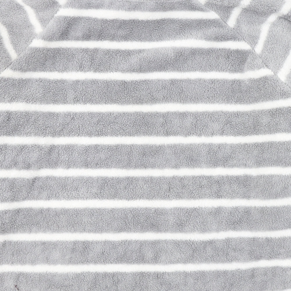 Marks and Spencer Womens Grey Striped Polyester Pullover Sweatshirt Size 20  Pullover
